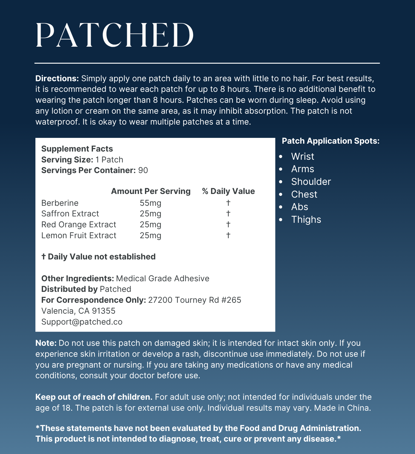 Slim Control Weight Loss Patches