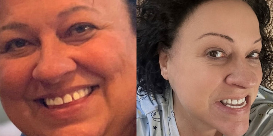 Customer before and after